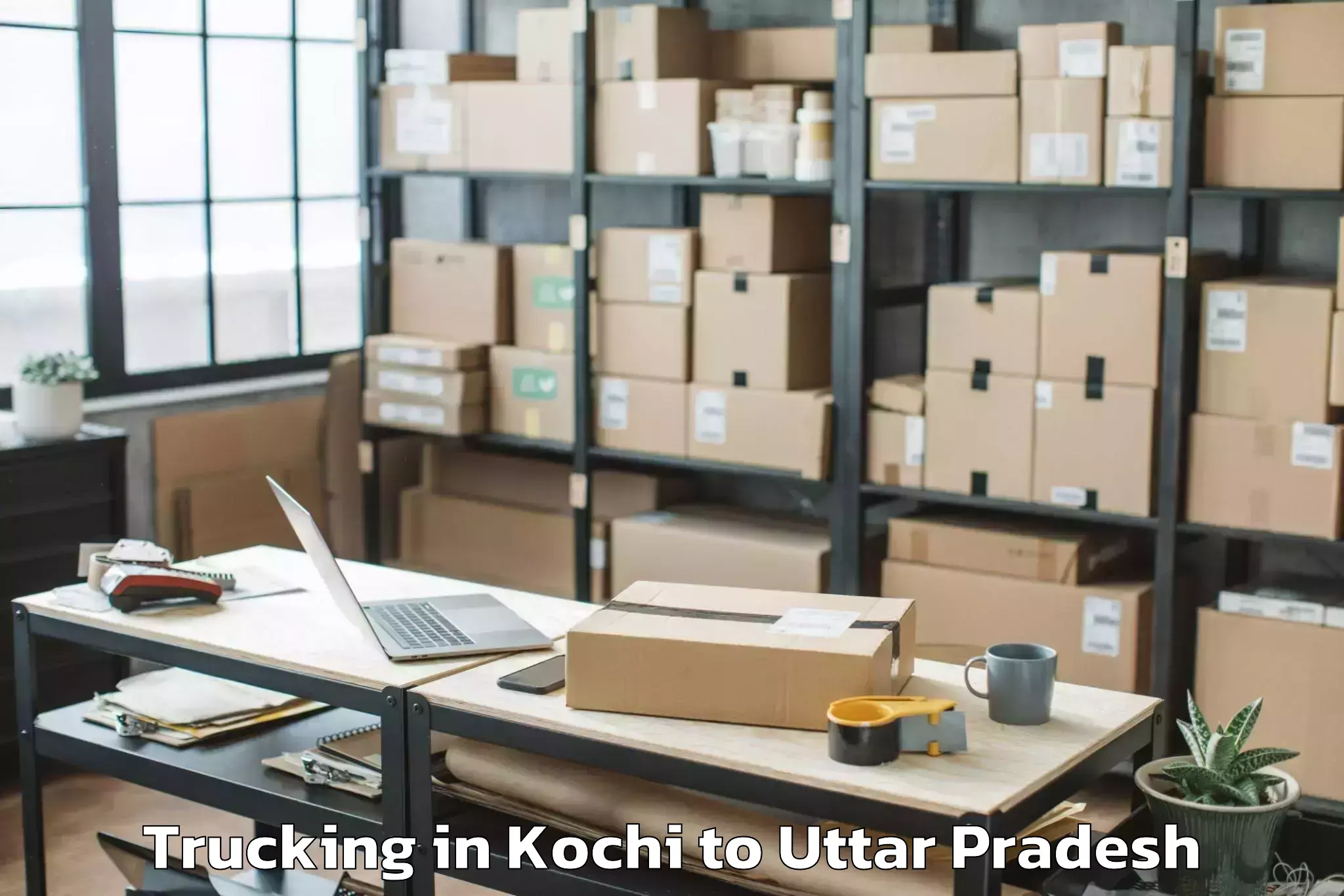 Book Kochi to Pihani Trucking Online